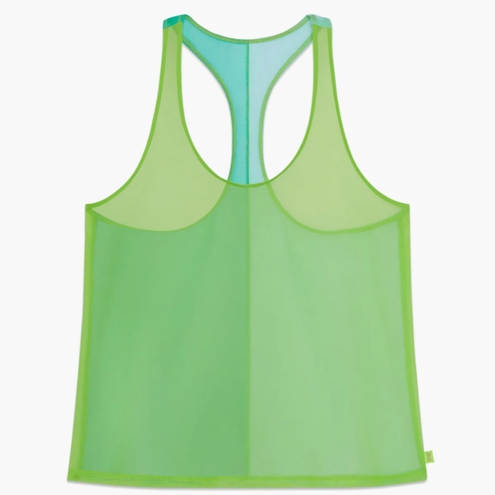 Savage X Fenty I Dare Hue Green and Blue Mesh Sleep Tank NIP